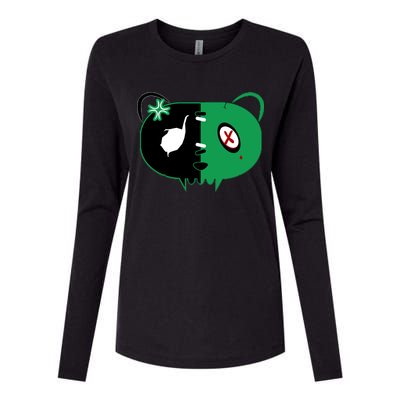 Green Bear Womens Cotton Relaxed Long Sleeve T-Shirt