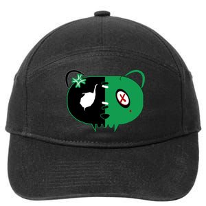 Green Bear 7-Panel Snapback Hat