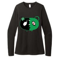 Green Bear Womens CVC Long Sleeve Shirt