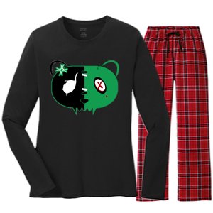 Green Bear Women's Long Sleeve Flannel Pajama Set 