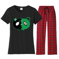 Green Bear Women's Flannel Pajama Set