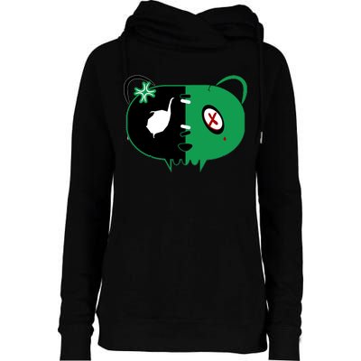 Green Bear Womens Funnel Neck Pullover Hood