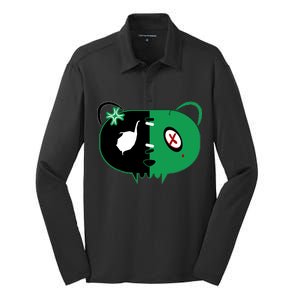 Green Bear Silk Touch Performance Long Sleeve Polo