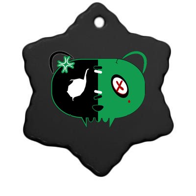 Green Bear Ceramic Star Ornament