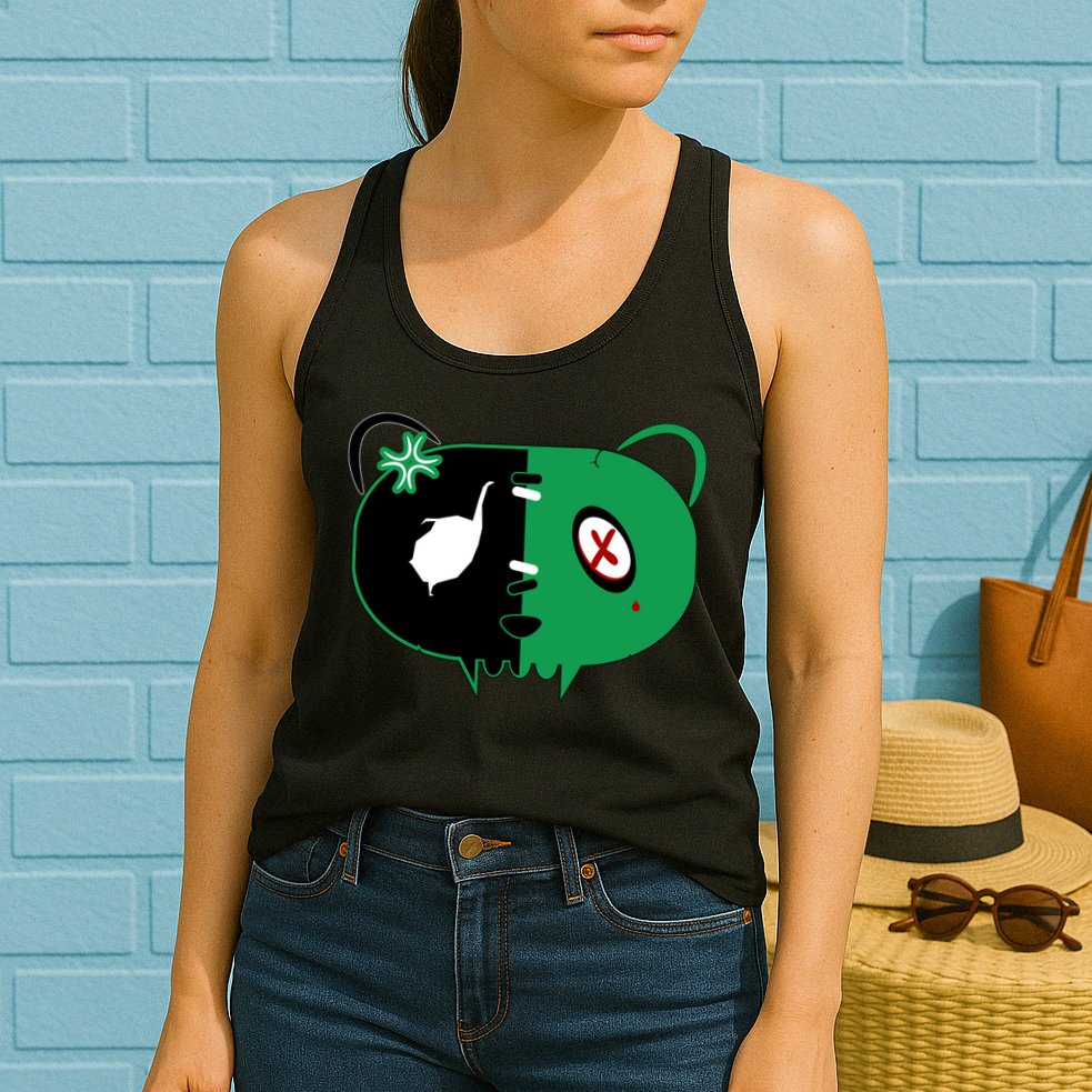 Green Bear Womens Tank Top