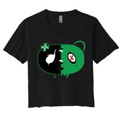 Green Bear Women's Crop Top Tee