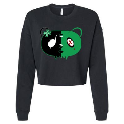 Green Bear Cropped Pullover Crew