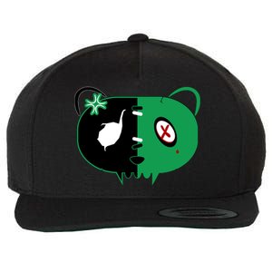 Green Bear Wool Snapback Cap