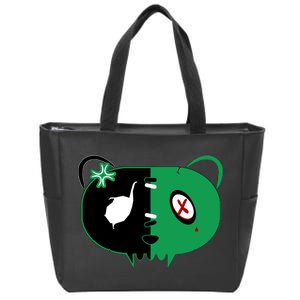 Green Bear Zip Tote Bag