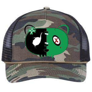 Green Bear Retro Rope Trucker Hat Cap