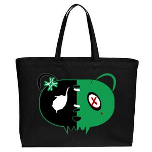 Green Bear Cotton Canvas Jumbo Tote