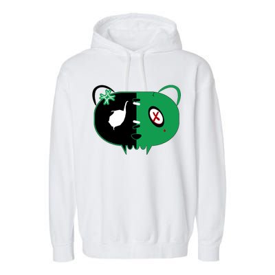 Green Bear Garment-Dyed Fleece Hoodie