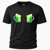 Green Beer Boobs - St. Patrick's Day Cooling Performance Crew T-Shirt