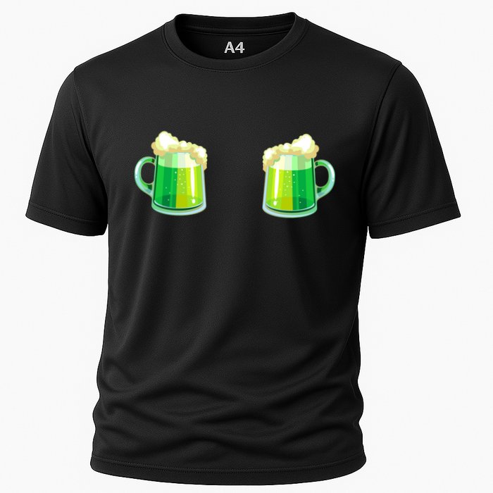 Green Beer Boobs - St. Patrick's Day Cooling Performance Crew T-Shirt