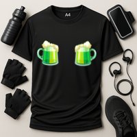 Green Beer Boobs - St. Patrick's Day Cooling Performance Crew T-Shirt