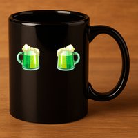 Green Beer Boobs - St. Patrick's Day 11oz C Handle Ceramic Mug
