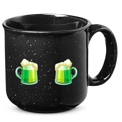 Green Beer Boobs - St. Patrick's Day 15oz Campfire Ceramic Mug