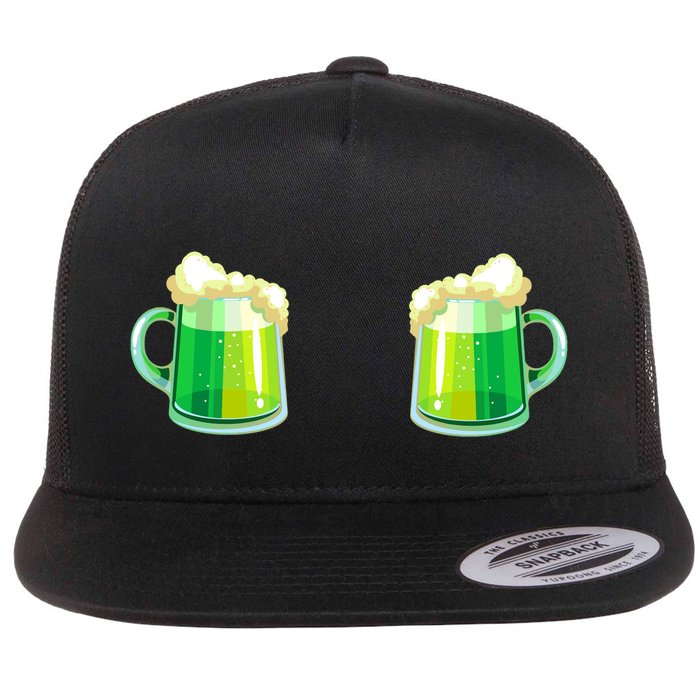 Green Beer Boobs - St. Patrick's Day Flatbill Hat