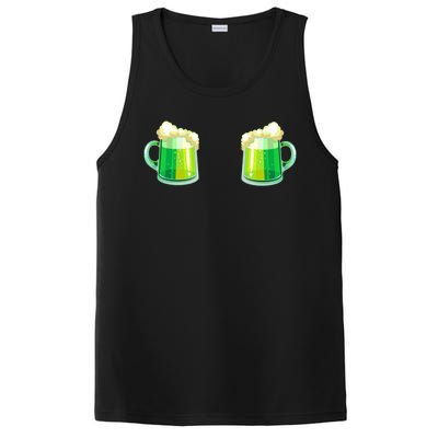 Green Beer Boobs - St. Patrick's Day PosiCharge Competitor Tank