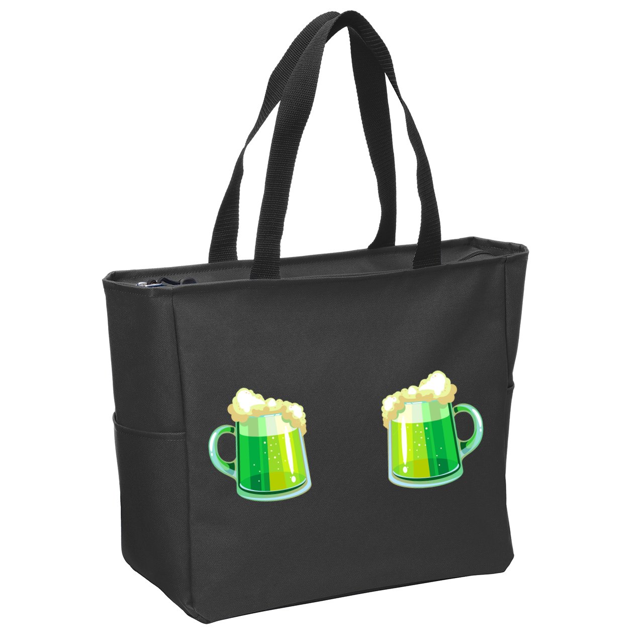 Green Beer Boobs - St. Patrick's Day Zip Tote Bag