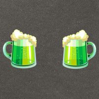 Green Beer Boobs - St. Patrick's Day Cotton Canvas Backpack