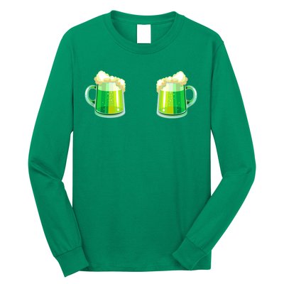 Green Beer Boobs - St. Patrick's Day Long Sleeve Shirt