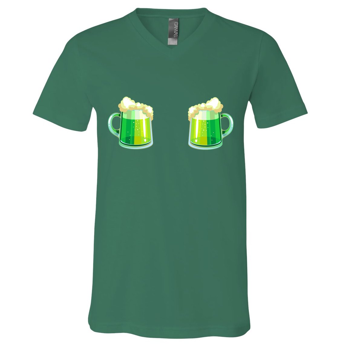 Green Beer Boobs - St. Patrick's Day V-Neck T-Shirt