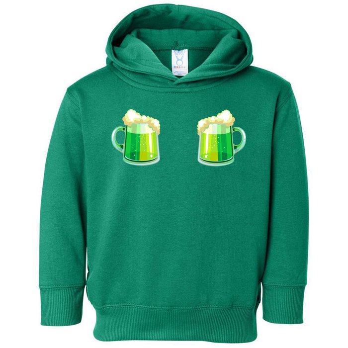 Green Beer Boobs - St. Patrick's Day Toddler Hoodie