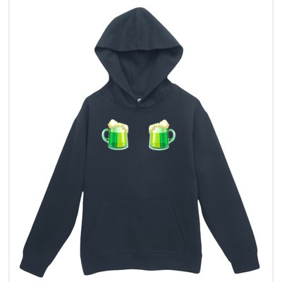 Green Beer Boobs - St. Patrick's Day Urban Pullover Hoodie