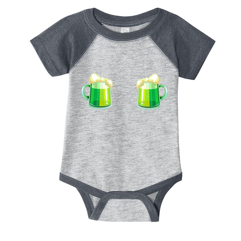 Green Beer Boobs - St. Patrick's Day Infant Baby Jersey Bodysuit