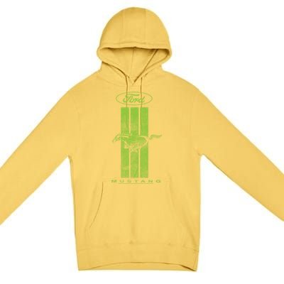 Green Mustang Stripe Premium Pullover Hoodie