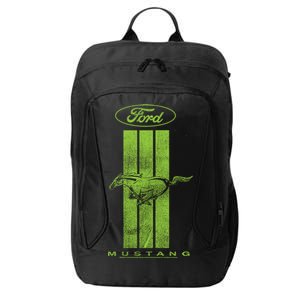 Green Mustang Stripe City Backpack