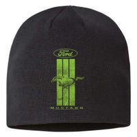 Green Mustang Stripe Sustainable Beanie