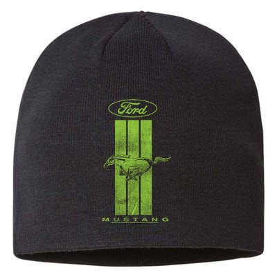 Green Mustang Stripe Sustainable Beanie