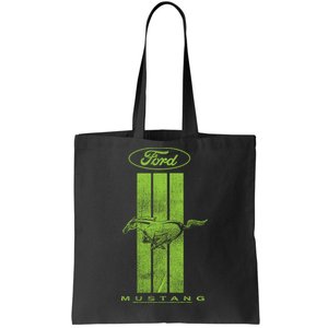 Green Mustang Stripe Tote Bag