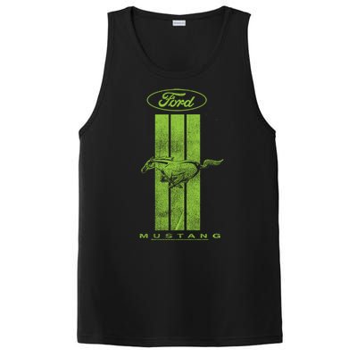 Green Mustang Stripe PosiCharge Competitor Tank