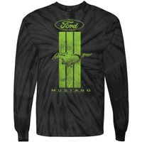 Green Mustang Stripe Tie-Dye Long Sleeve Shirt