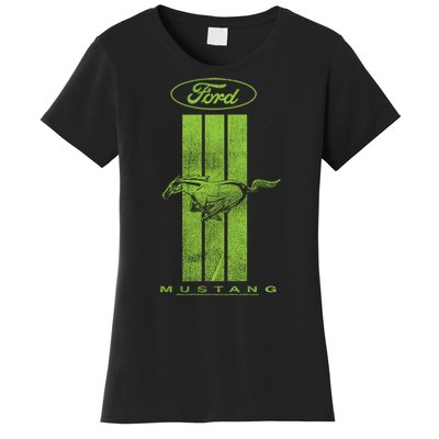 Green Mustang Stripe Women's T-Shirt