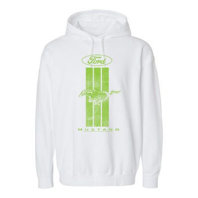 Green Mustang Stripe Garment-Dyed Fleece Hoodie