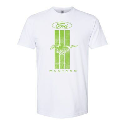 Green Mustang Stripe Softstyle CVC T-Shirt