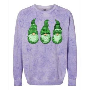 Green Ugly Sweater Irish Gnomes St Patricks Day Colorblast Crewneck Sweatshirt