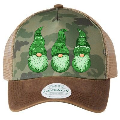 Green Ugly Sweater Irish Gnomes St Patricks Day Legacy Tie Dye Trucker Hat