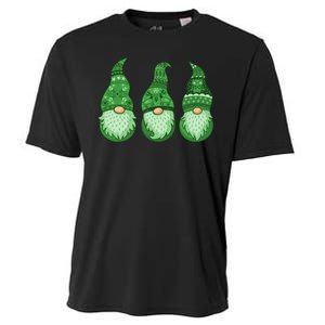 Green Ugly Sweater Irish Gnomes St Patricks Day Cooling Performance Crew T-Shirt