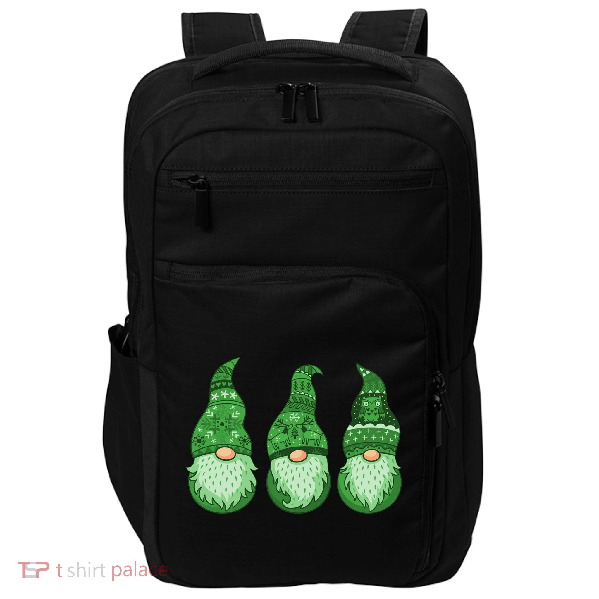 Green Ugly Sweater Irish Gnomes St Patricks Day Impact Tech Backpack
