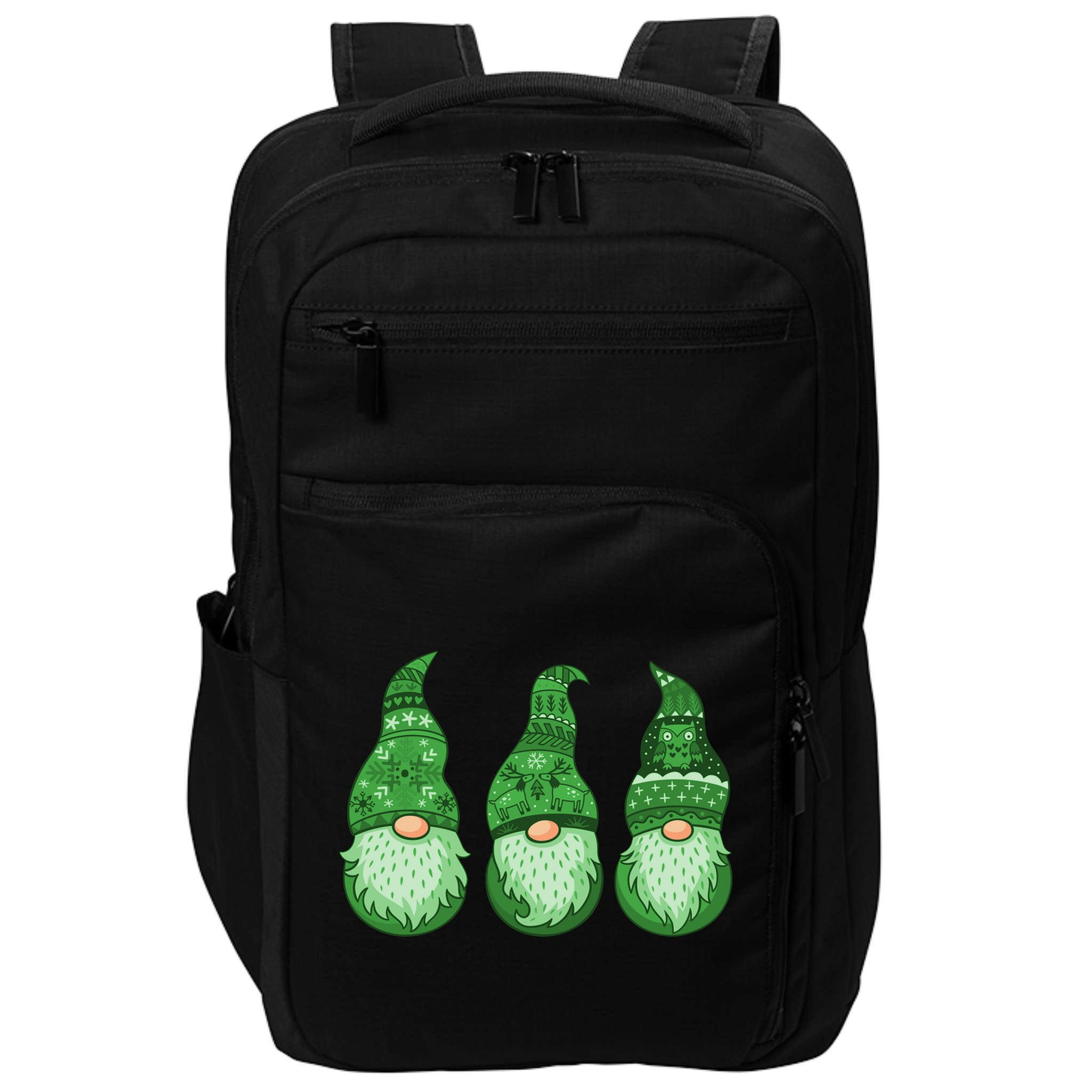 Green Ugly Sweater Irish Gnomes St Patricks Day Impact Tech Backpack