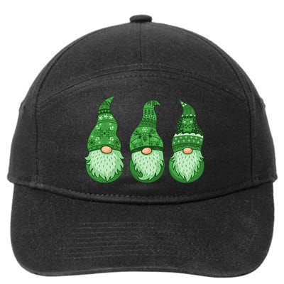 Green Ugly Sweater Irish Gnomes St Patricks Day 7-Panel Snapback Hat