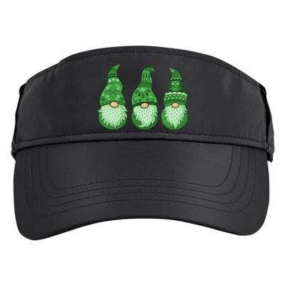 Green Ugly Sweater Irish Gnomes St Patricks Day Adult Drive Performance Visor