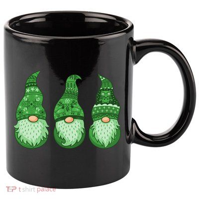 Green Ugly Sweater Irish Gnomes St Patricks Day 11oz C Handle Ceramic Mug