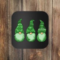 Green Ugly Sweater Irish Gnomes St Patricks Day Coaster