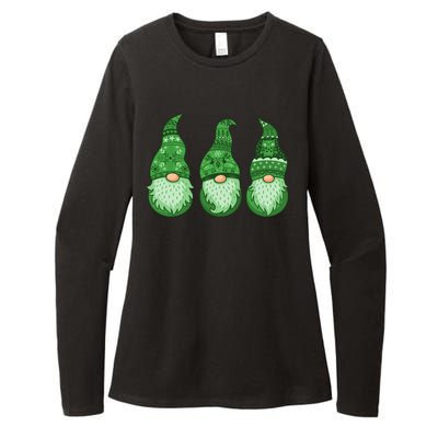 Green Ugly Sweater Irish Gnomes St Patricks Day Womens CVC Long Sleeve Shirt